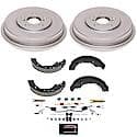 Rear Autospecialty Stock Replacement Brake Shoe and Drum Kit