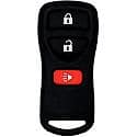 Nissan - 3 Button Black Remote Replacement Shell