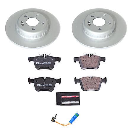 Euro-Stop High-Carbon Coated Rotors, ECE-R90 Brake Pads + Hardware Kit