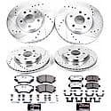 Front And Rear Carbon-Fiber Ceramic Disc Pad And Rotor: Brake Kit, Z26 Street Performance