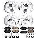 Front and Rear Disc Pad and Rotor: Disc Brake Kit, KIT