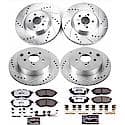 Front And Rear Carbon-Fiber Ceramic Disc Pad And Rotor: Brake Kit, Z26 Street Performance