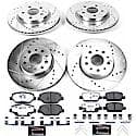 Front And Rear Carbon-Fiber Ceramic Disc Pad And Rotor: Brake Kit, Z26 Street Performance