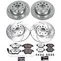 Z26 Street Performance Ceramic Brake Pad and Drilled & Slotted Rotor Kit