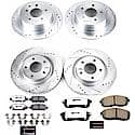 Front And Rear Carbon-Fiber Ceramic Disc Pad And Rotor: Brake Kit, Z26 Street Performance