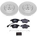 Euro-Stop High-Carbon Coated Rotors, ECE-R90 Brake Pads and Hardware Kit