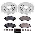 Coated Rotors, ECE-R90 Brake Pads and Hardware Kit