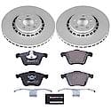 Euro-Stop High-Carbon Coated Rotors, ECE-R90 Brake Pads and Hardware Kit
