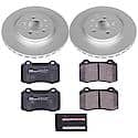Euro-Stop High-Carbon Coated Rotors, ECE-R90 Brake Pads and Hardware Kit