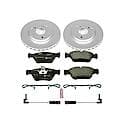 Euro-Stop High-Carbon Coated Rotors, ECE-R90 Brake Pads and Hardware Kit