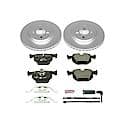 Euro-Stop High-Carbon Coated Rotors, ECE-R90 Brake Pads and Hardware Kit
