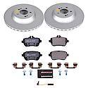 Euro-Stop High-Carbon Coated Rotors, ECE-R90 Brake Pads and Hardware Kit