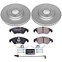 Euro-Stop High-Carbon Coated Rotors, ECE-R90 Brake Pads and Hardware Kit