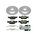 Euro-Stop High-Carbon Coated Rotors, ECE-R90 Brake Pads and Hardware Kit