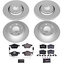 Euro-Stop High-Carbon Coated Rotors, ECE-R90 Brake Pads and Hardware Kit
