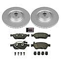 Euro-Stop High-Carbon Coated Rotors, ECE-R90 Brake Pads and Hardware Kit
