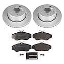 Euro-Stop High-Carbon Coated Rotors, ECE-R90 Brake Pads and Hardware Kit
