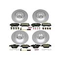 Euro-Stop High-Carbon Coated Rotors, ECE-R90 Brake Pads and Hardware Kit