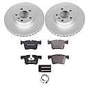 Euro-Stop High-Carbon Coated Rotors, ECE-R90 Brake Pads and Hardware Kit