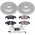 Euro-Stop High-Carbon Coated Rotors, ECE-R90 Brake Pads and Hardware Kit