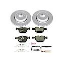 Euro-Stop High-Carbon Coated Rotors, ECE-R90 Brake Pads and Hardware Kit