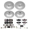 Euro-Stop High-Carbon Coated Rotors, ECE-R90 Brake Pads and Hardware Kit