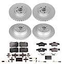 Euro-Stop High-Carbon Coated Rotors, ECE-R90 Brake Pads and Hardware Kit
