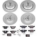 Euro-Stop High-Carbon Coated Rotors, ECE-R90 Brake Pads and Hardware Kit