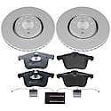 Euro-Stop High-Carbon Coated Rotors, ECE-R90 Brake Pads and Hardware Kit