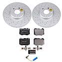 Euro-Stop High-Carbon Coated Rotors, ECE-R90 Brake Pads and Hardware Kit