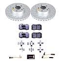 Euro-Stop High-Carbon Coated Rotors, ECE-R90 Brake Pads and Hardware Kit