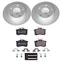 Euro-Stop High-Carbon Coated Rotors, ECE-R90 Brake Pads and Hardware Kit