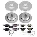 Euro-Stop High-Carbon Coated Rotors, ECE-R90 Brake Pads and Hardware Kit