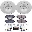 Euro-Stop High-Carbon Coated Rotors, ECE-R90 Brake Pads and Hardware Kit