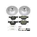 Euro-Stop High-Carbon Coated Rotors, ECE-R90 Brake Pads and Hardware Kit