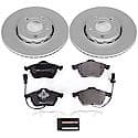 Euro-Stop High-Carbon Coated Rotors, ECE-R90 Brake Pads and Hardware Kit