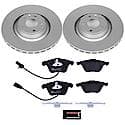 Euro-Stop High-Carbon Coated Rotors, ECE-R90 Brake Pads and Hardware Kit