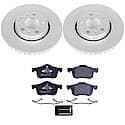 Euro-Stop High-Carbon Coated Rotors, ECE-R90 Brake Pads and Hardware Kit