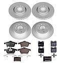 Euro-Stop High-Carbon Coated Rotors, ECE-R90 Brake Pads and Hardware Kit