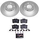 Euro-Stop High-Carbon Coated Rotors, ECE-R90 Brake Pads and Hardware Kit