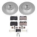 Euro-Stop High-Carbon Coated Rotors, ECE-R90 Brake Pads and Hardware Kit