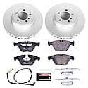 Euro-Stop High-Carbon Coated Rotors, ECE-R90 Brake Pads and Hardware Kit