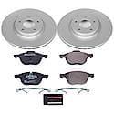 Euro-Stop High-Carbon Coated Rotors, ECE-R90 Brake Pads and Hardware Kit