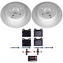 Euro-Stop High-Carbon Coated Rotors, ECE-R90 Brake Pads and Hardware Kit