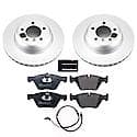 Euro-Stop High-Carbon Coated Rotors, ECE-R90 Brake Pads and Hardware Kit