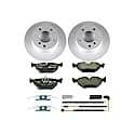 Euro-Stop High-Carbon Coated Rotors, ECE-R90 Brake Pads and Hardware Kit