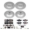 Euro-Stop High-Carbon Coated Rotors, ECE-R90 Brake Pads and Hardware Kit
