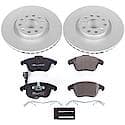 Euro-Stop High-Carbon Coated Rotors, ECE-R90 Brake Pads and Hardware Kit