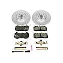 Euro-Stop High-Carbon Coated Rotors, ECE-R90 Brake Pads and Hardware Kit