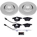 Euro-Stop High-Carbon Coated Rotors, ECE-R90 Brake Pads and Hardware Kit